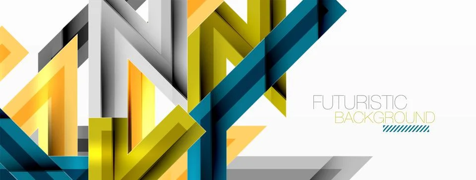 Line zig zag dynamic geometric abstract background. Colorful lines with shadow 스톡 일러스트