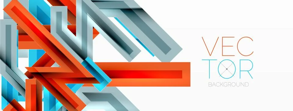 Line zig zag dynamic geometric abstract background. Colorful lines with shadow Stock Illustration