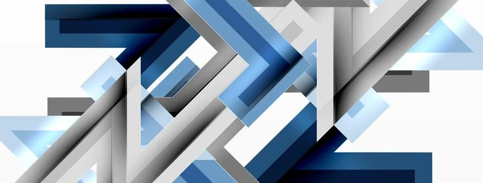 Line zig zag dynamic geometric abstract background. Colorful lines with shadow Stock Illustration