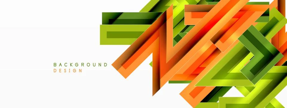 Line zig zag dynamic geometric abstract background. Colorful lines with shadow 스톡 일러스트