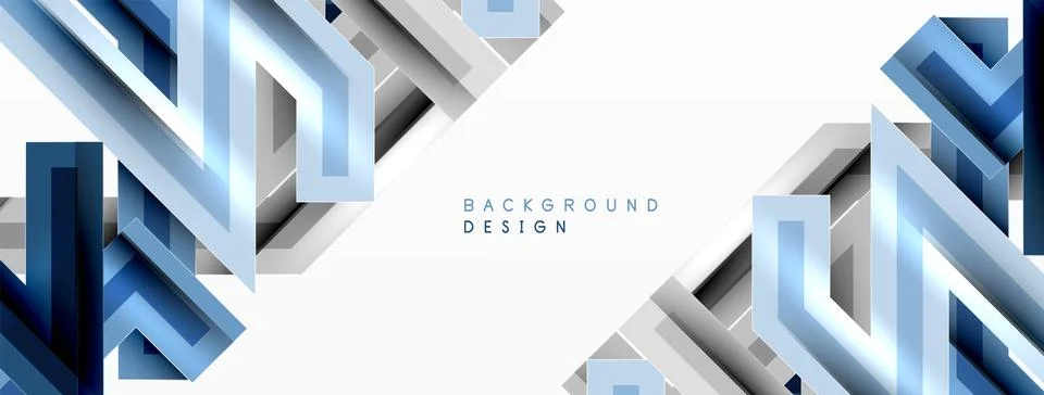 Line zig zag dynamic geometric abstract background. Colorful lines with shadow Stock Illustration
