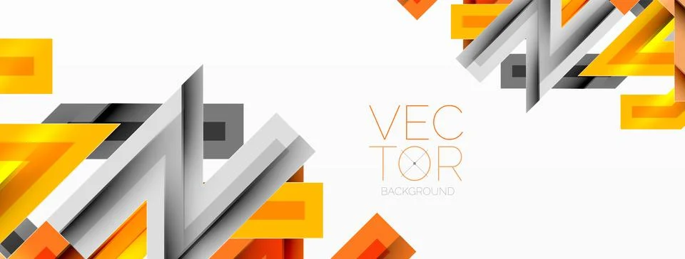 Line zig zag dynamic geometric abstract background. Colorful lines with shadow Stock Illustration