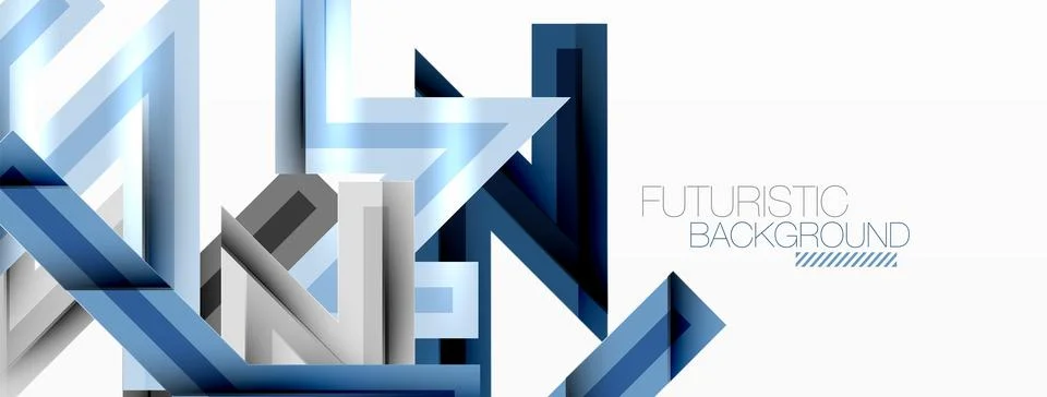 Line zig zag dynamic geometric abstract background. Colorful lines with shadow Stock Illustration