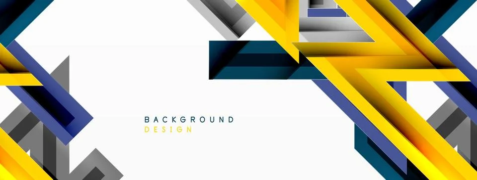 Line zig zag dynamic geometric abstract background. Colorful lines with shadow 스톡 일러스트