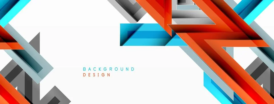 Line zig zag dynamic geometric abstract background. Colorful lines with shadow Stock Illustration