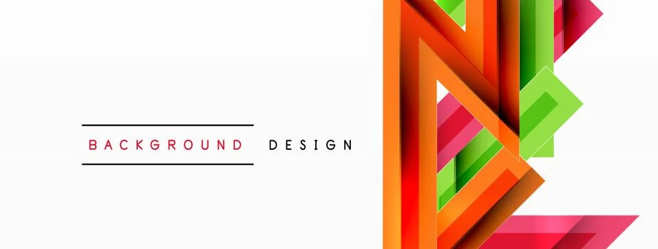 Line zig zag dynamic geometric abstract background. Colorful lines with shadow 스톡 일러스트