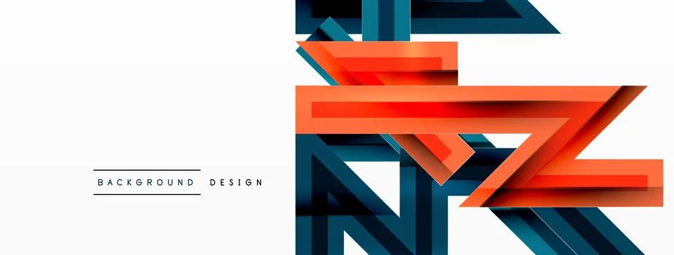 Line zig zag dynamic geometric abstract background. Colorful lines with shadow 스톡 일러스트