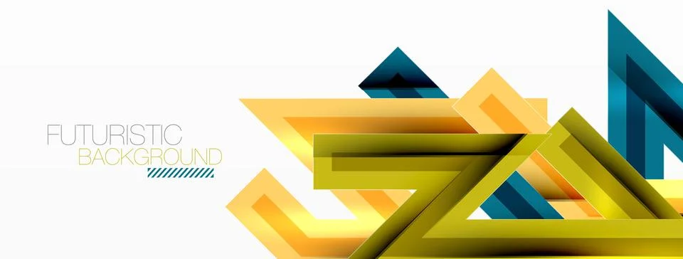 Line zig zag dynamic geometric abstract background. Colorful lines with shadow Illustrazione stock