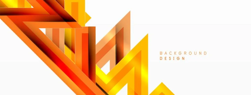 Line zig zag dynamic geometric abstract background. Colorful lines with shadow Stock Illustration