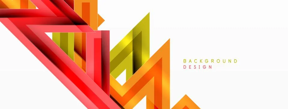 Line zig zag dynamic geometric abstract background. Colorful lines with shadow Stock Illustration
