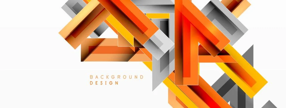 Line zig zag dynamic geometric abstract background. Colorful lines with shadow Stock Illustration