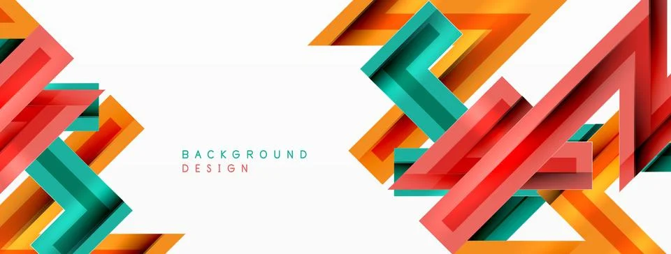 Line zig zag dynamic geometric abstract background. Colorful lines with shadow 스톡 일러스트