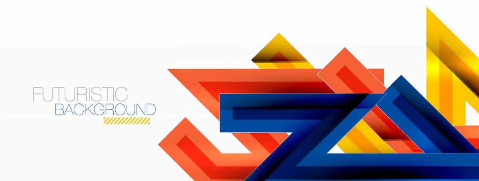 Line zig zag dynamic geometric abstract background. Colorful lines with shadow Stock Illustration
