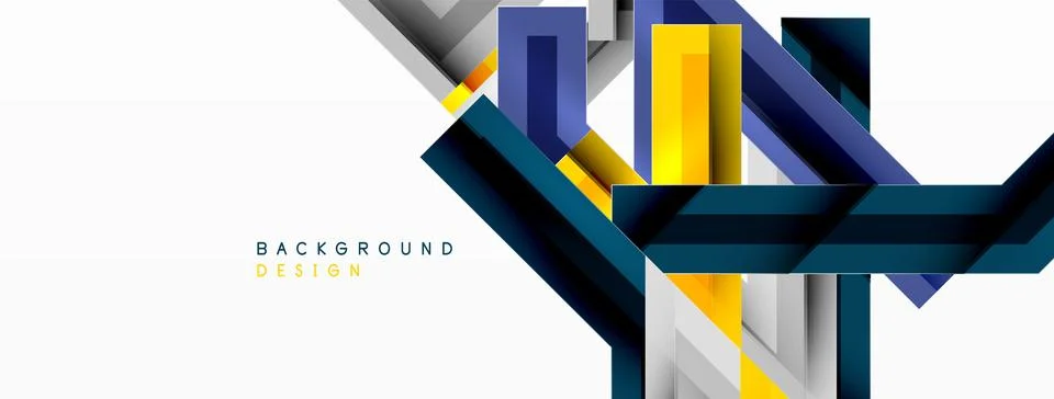 Line zig zag dynamic geometric abstract background. Colorful lines with shadow 스톡 일러스트