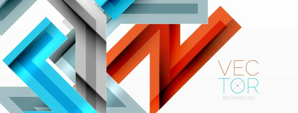 Line zig zag dynamic geometric abstract background. Colorful lines with shadow 스톡 일러스트