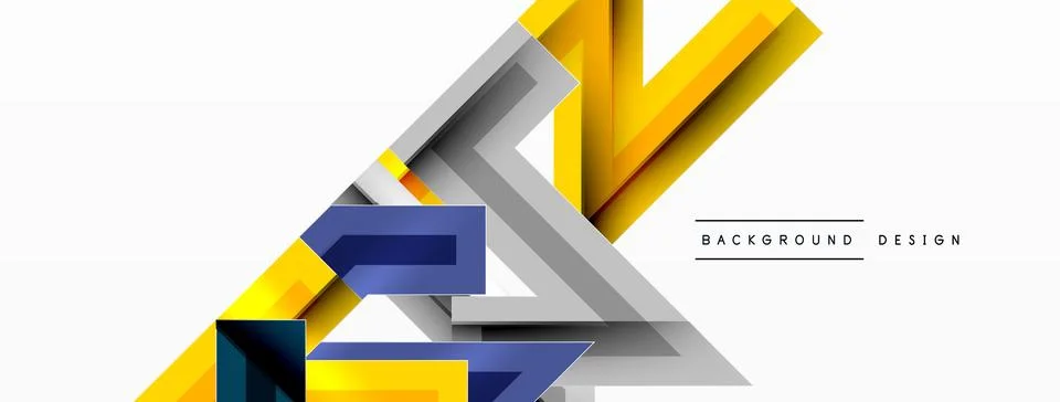 Line zig zag dynamic geometric abstract background. Colorful lines with shadow 스톡 일러스트