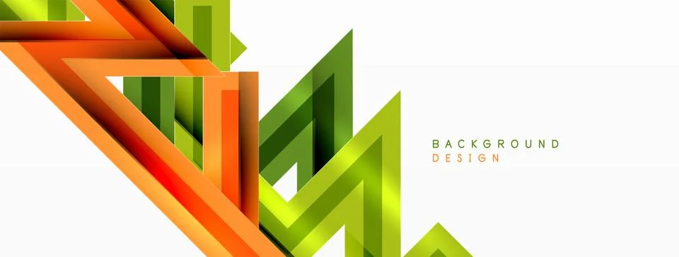 Line zig zag dynamic geometric abstract background. Colorful lines with shadow Stock Illustration