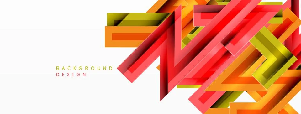 Line zig zag dynamic geometric abstract background. Colorful lines with shadow イラスト素材