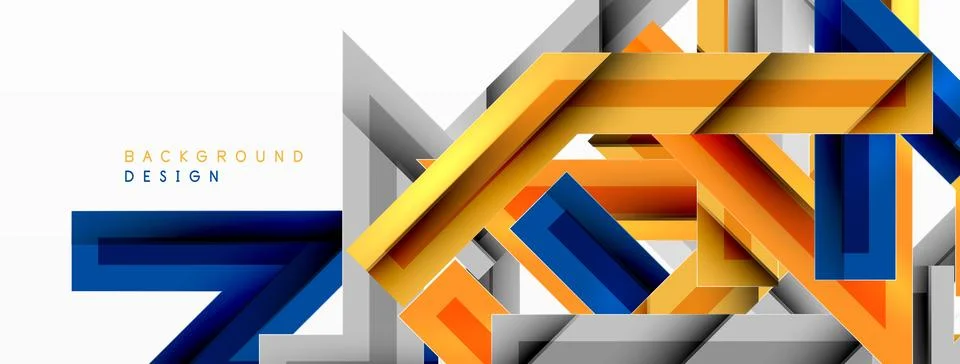 Line zig zag dynamic geometric abstract background. Colorful lines with shadow 스톡 일러스트