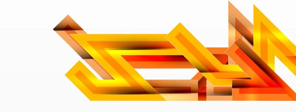 Line zig zag dynamic geometric abstract background. Colorful lines with shadow Stock Illustration
