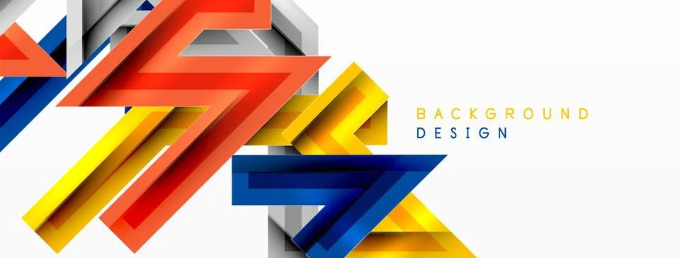 Line zig zag dynamic geometric abstract background. Colorful lines with shadow 스톡 일러스트