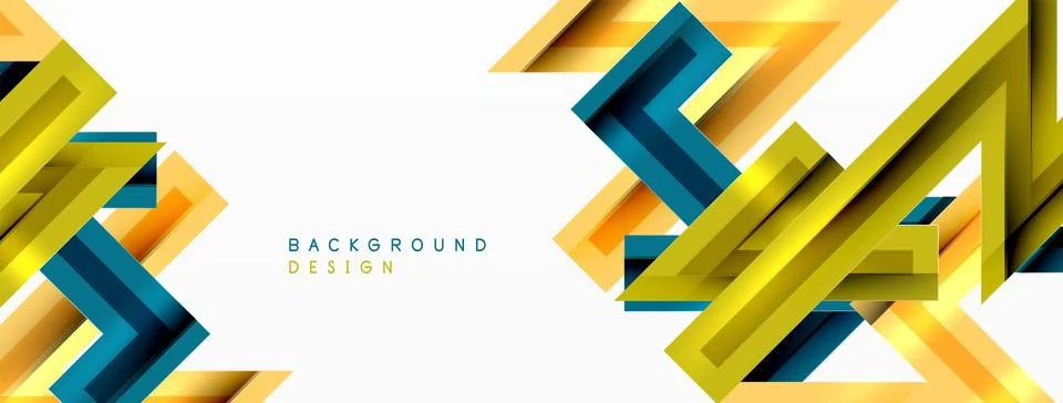Line zig zag dynamic geometric abstract background. Colorful lines with shadow 스톡 일러스트