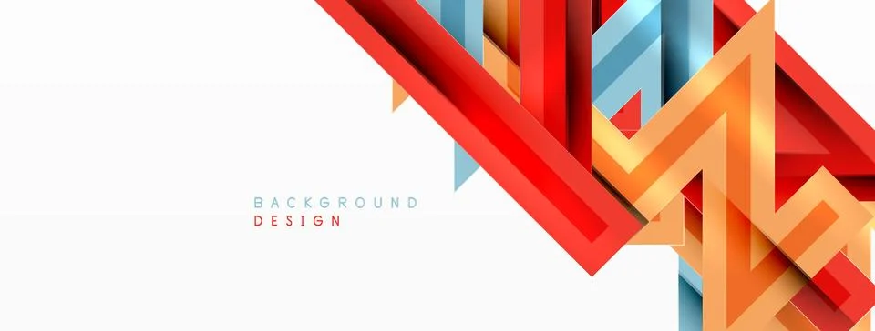 Line zig zag dynamic geometric abstract background. Colorful lines with shadow 스톡 일러스트