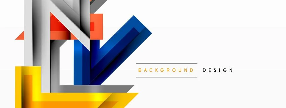 Line zig zag dynamic geometric abstract background. Colorful lines with shadow Illustrazione stock