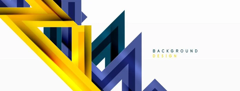 Line zig zag dynamic geometric abstract background. Colorful lines with shadow 스톡 일러스트