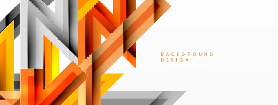 Line zig zag dynamic geometric abstract background. Colorful lines with shadow Stock Illustration