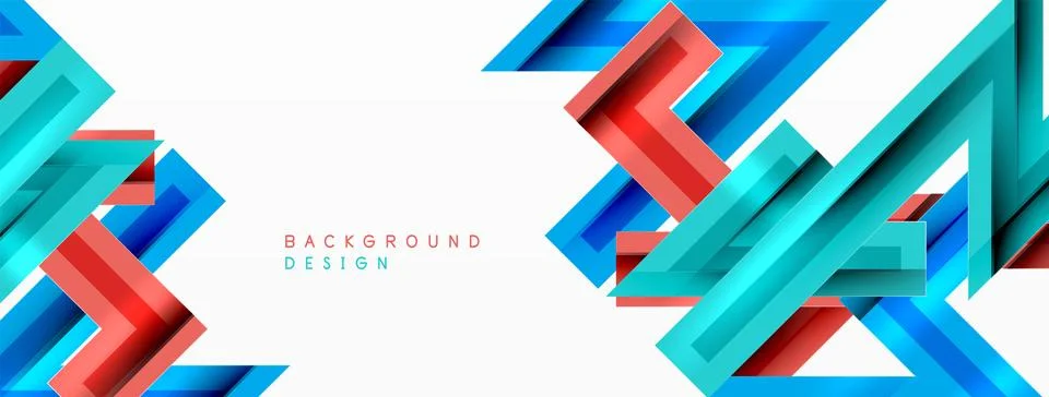 Line zig zag dynamic geometric abstract background. Colorful lines with shadow Stock Illustration