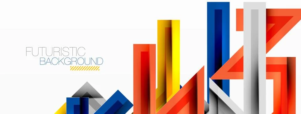 Line zig zag dynamic geometric abstract background. Colorful lines with shadow Stock Illustration
