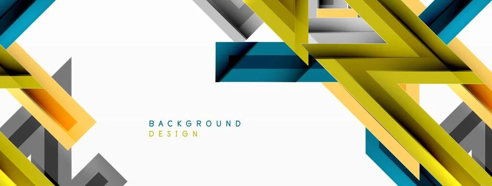 Line zig zag dynamic geometric abstract background. Colorful lines with shadow Stock Illustration