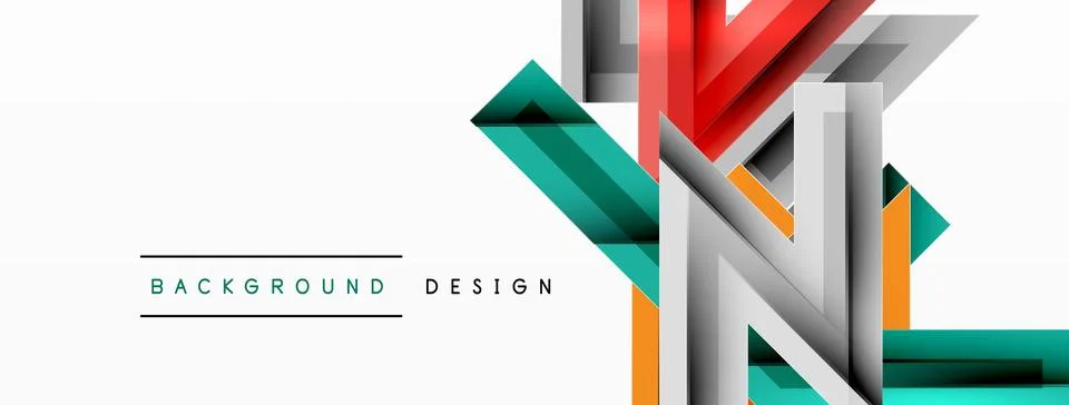 Line zig zag dynamic geometric abstract background. Colorful lines with shadow イラスト素材