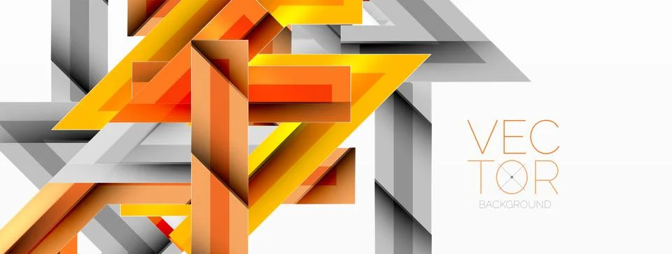 Line zig zag dynamic geometric abstract background. Colorful lines with shadow Stockillustratie
