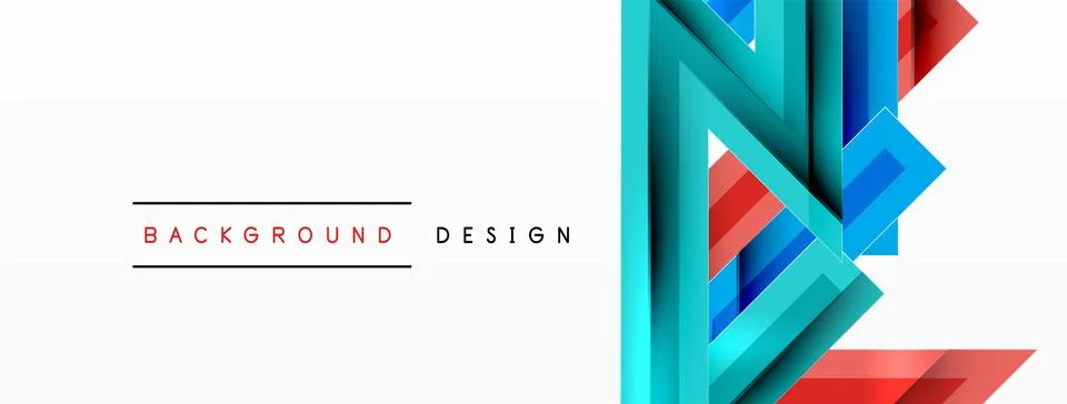 Line zig zag dynamic geometric abstract background. Colorful lines with shadow Illustrazione stock