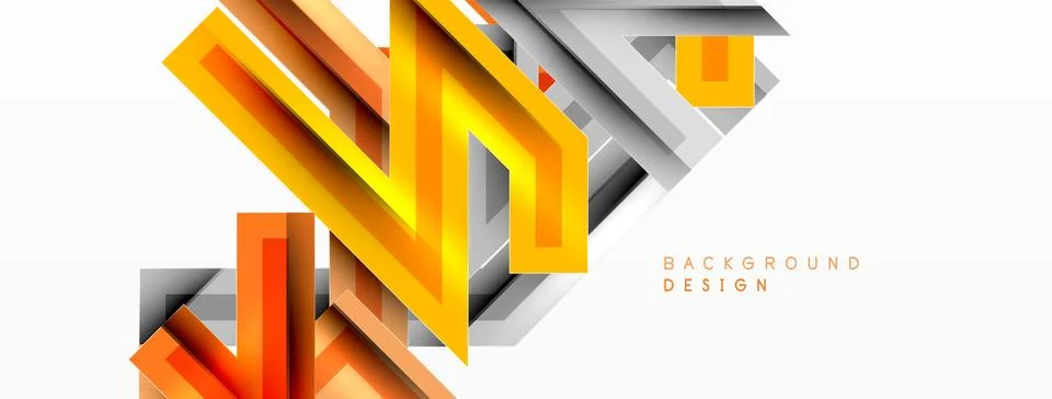 Line zig zag dynamic geometric abstract background. Colorful lines with shadow 스톡 일러스트