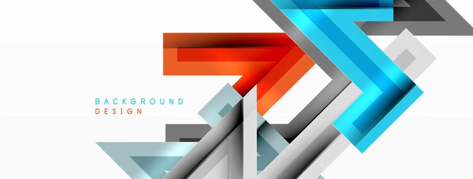 Line zig zag dynamic geometric abstract background. Colorful lines with shadow Stock Illustration