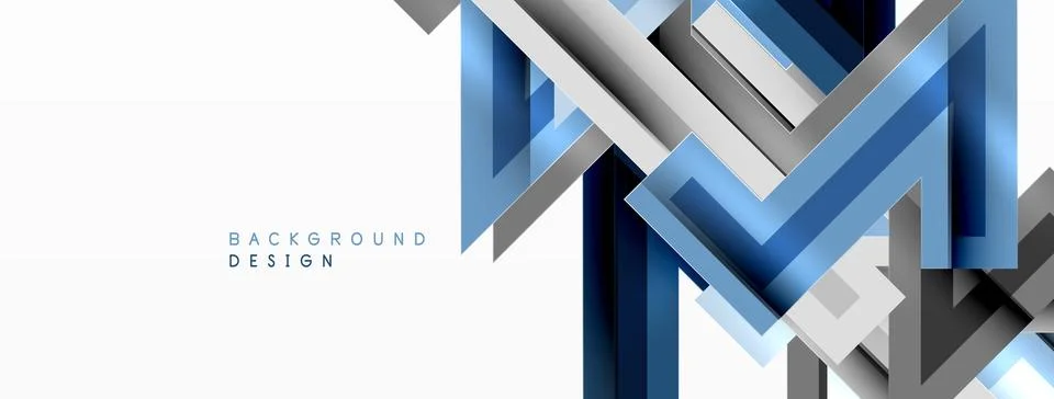 Line zig zag dynamic geometric abstract background. Colorful lines with shadow Stock Illustration