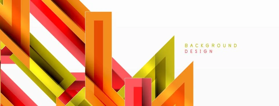 Line zig zag dynamic geometric abstract background. Colorful lines with shadow Illustrazione stock