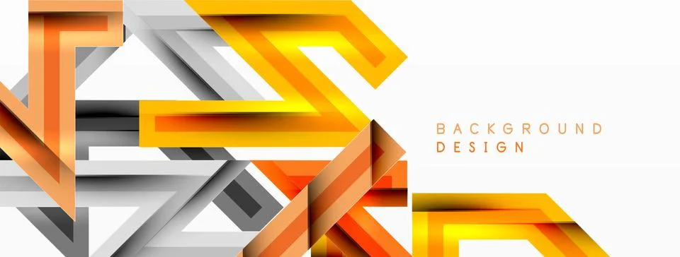 Line zig zag dynamic geometric abstract background. Colorful lines with shadow Stock Illustration