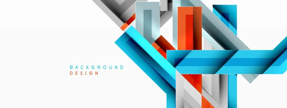 Line zig zag dynamic geometric abstract background. Colorful lines with shadow Stock Illustration