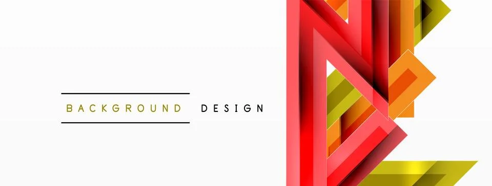 Line zig zag dynamic geometric abstract background. Colorful lines with shadow Stock Illustration