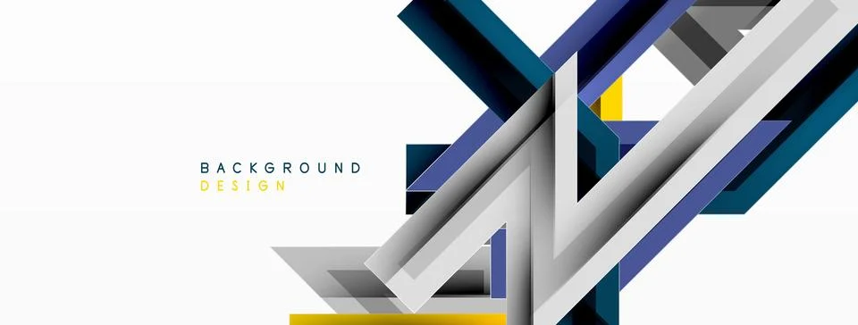 Line zig zag dynamic geometric abstract background. Colorful lines with shadow 스톡 일러스트