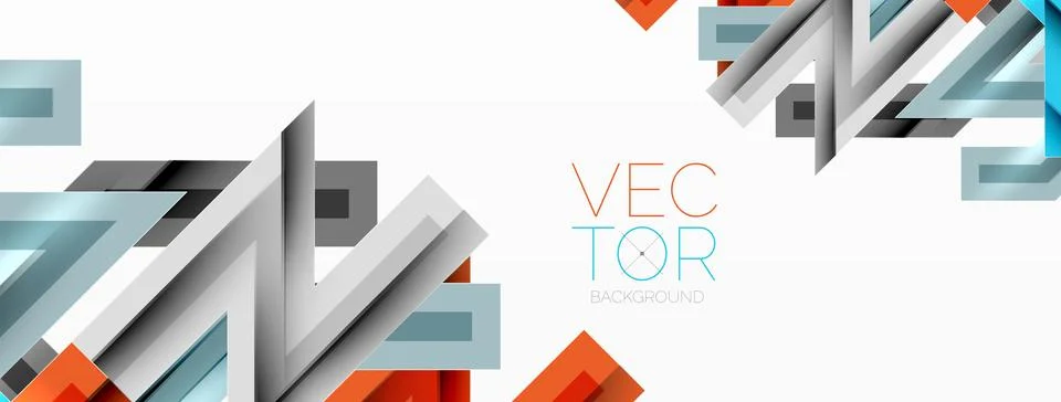 Line zig zag dynamic geometric abstract background. Colorful lines with shadow Stock Illustration
