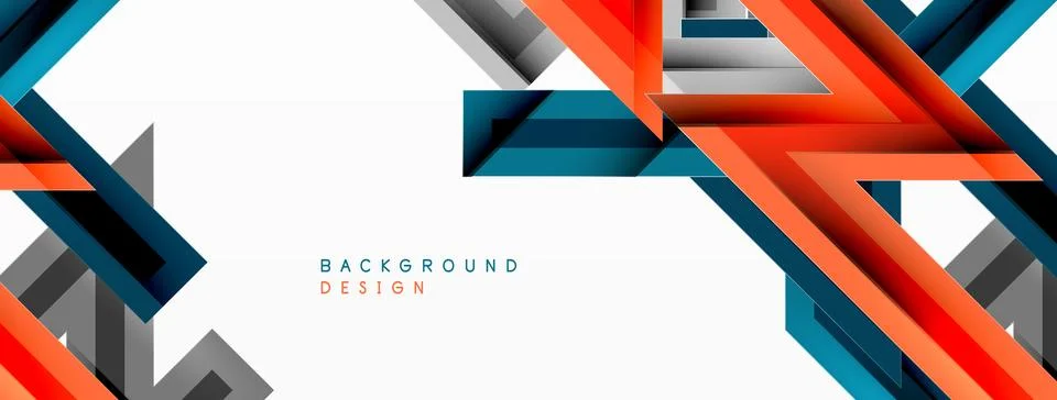 Line zig zag dynamic geometric abstract background. Colorful lines with shadow Stock Illustration