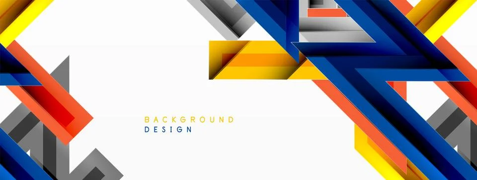 Line zig zag dynamic geometric abstract background. Colorful lines with shadow 스톡 일러스트