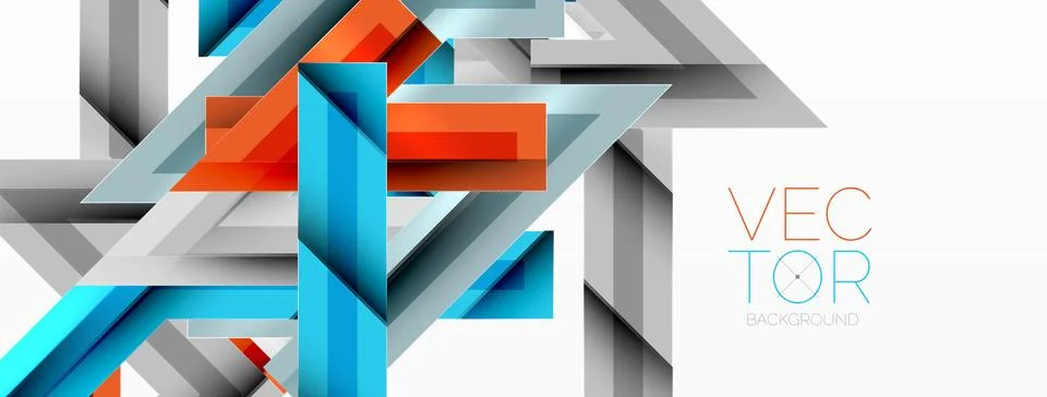 Line zig zag dynamic geometric abstract background. Colorful lines with shadow 스톡 일러스트