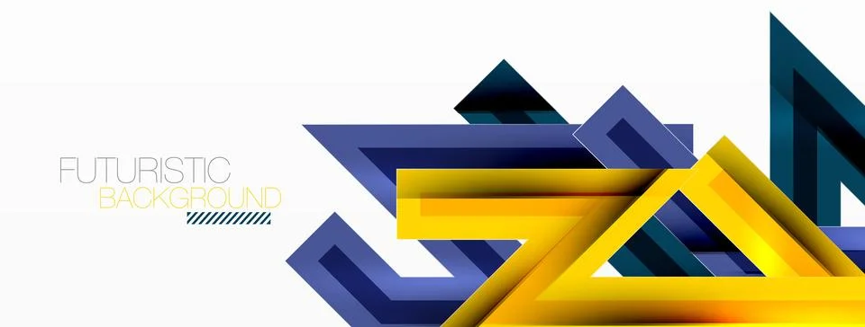 Line zig zag dynamic geometric abstract background. Colorful lines with shadow 스톡 일러스트
