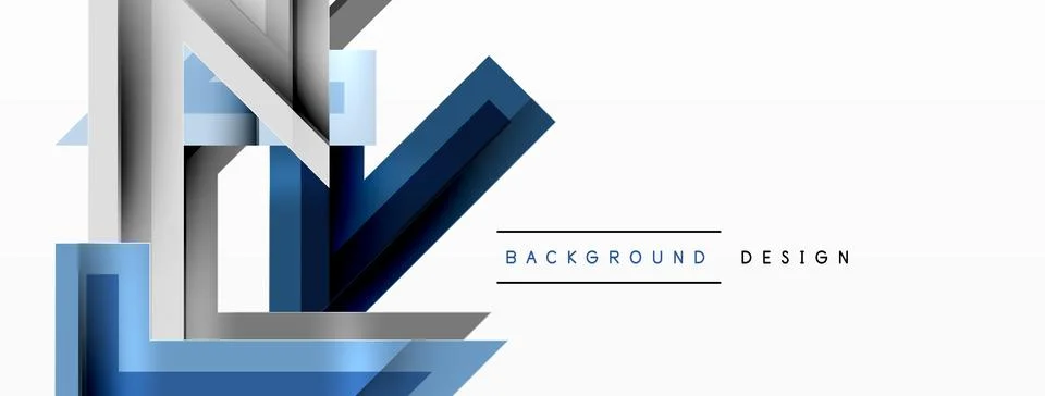 Line zig zag dynamic geometric abstract background. Colorful lines with shadow Illustrazione stock